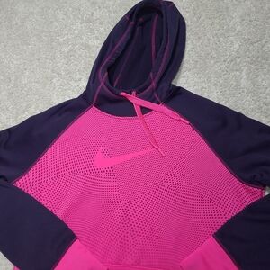 Nike Therma Fit Pullover Hoodie Womens Size XL Purple Pink Drawstring